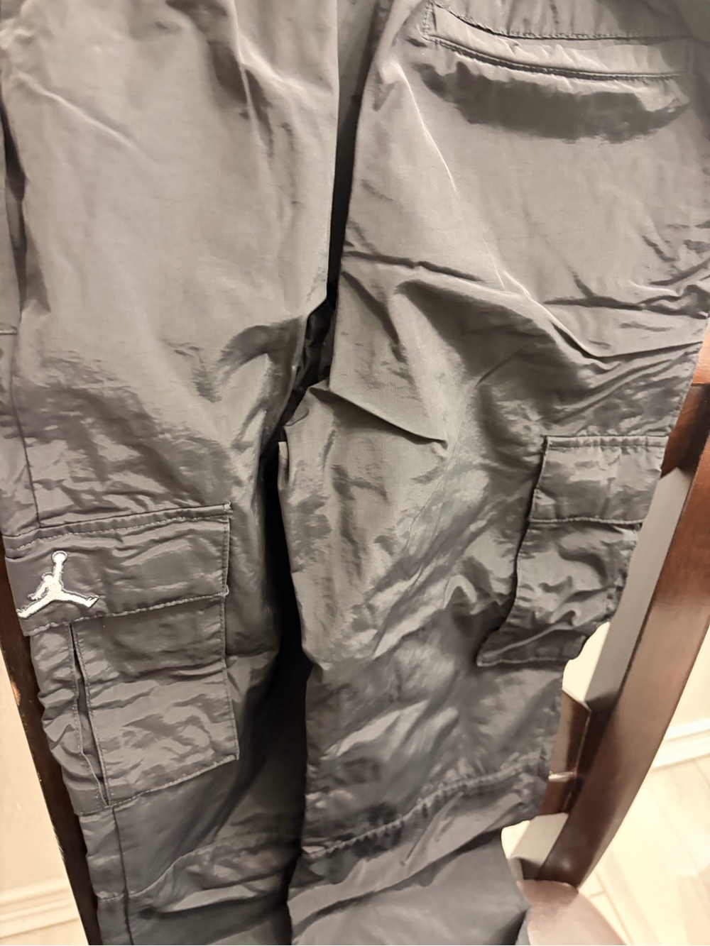 Jordan Boys Gray Cargo Sweatpants with Jumpman